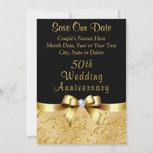 50th Wedding Anniversary SAVE the DATE Invitations