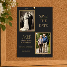 50th Wedding Anniversary Save the Date Vow Renewal
