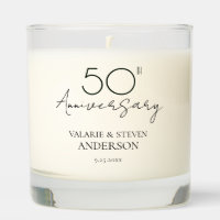 50th Wedding Anniversary Scented Jar Candle
