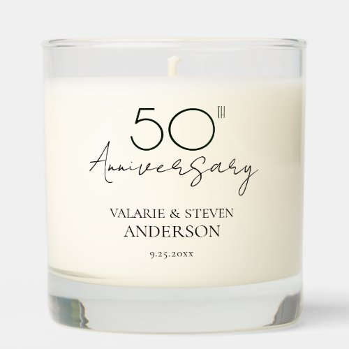 50th Wedding Anniversary Scented Jar Candle