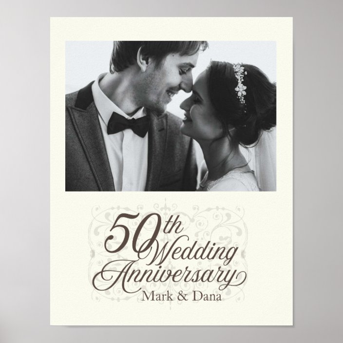 50th Wedding Anniversary Sign | Zazzle.com