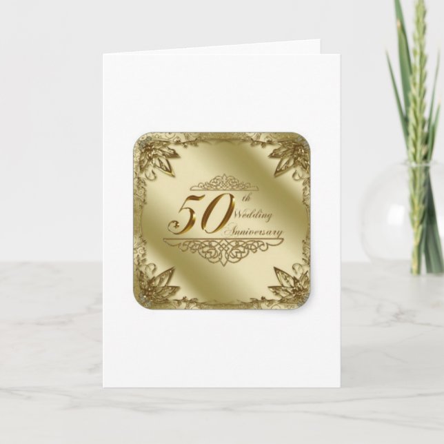 50TH WEDDING ANNIVERSARY SOUVENIRS CARD (Front)