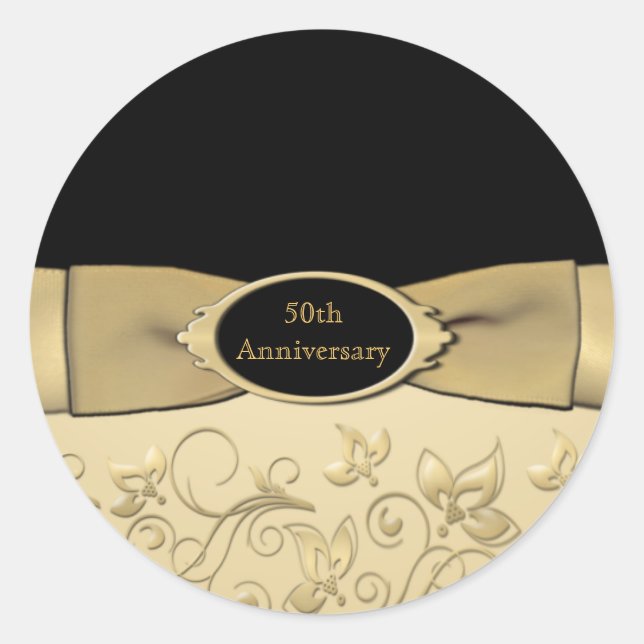50th Wedding Anniversary Sticker (Front)