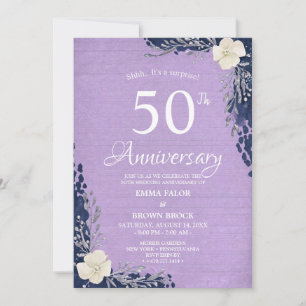 50th Wedding Anniversary Surprise Invitation