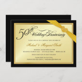 50th Wedding Anniversary Surprise Party Invitation (Front/Back)