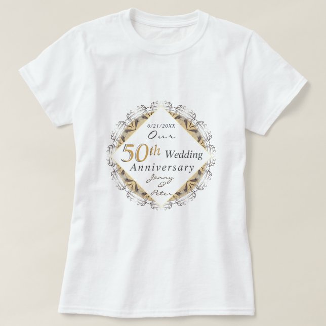 50th Wedding Anniversary  T-Shirt (Design Front)