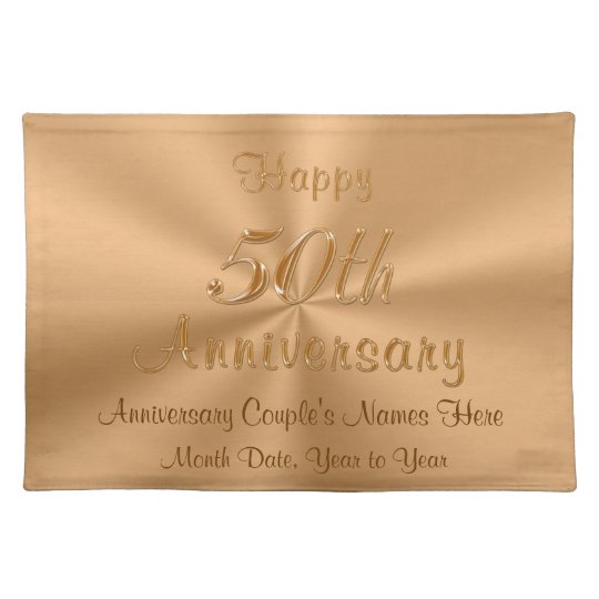 50th Wedding Anniversary Table Decoration Ideas Cloth Placemat