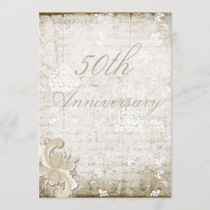 50th Wedding Anniversary Telemark Style Custom Invitation