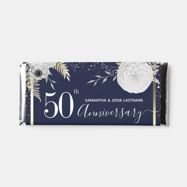 50th Wedding Anniversary Thank You Hershey Bar Fav (Front)