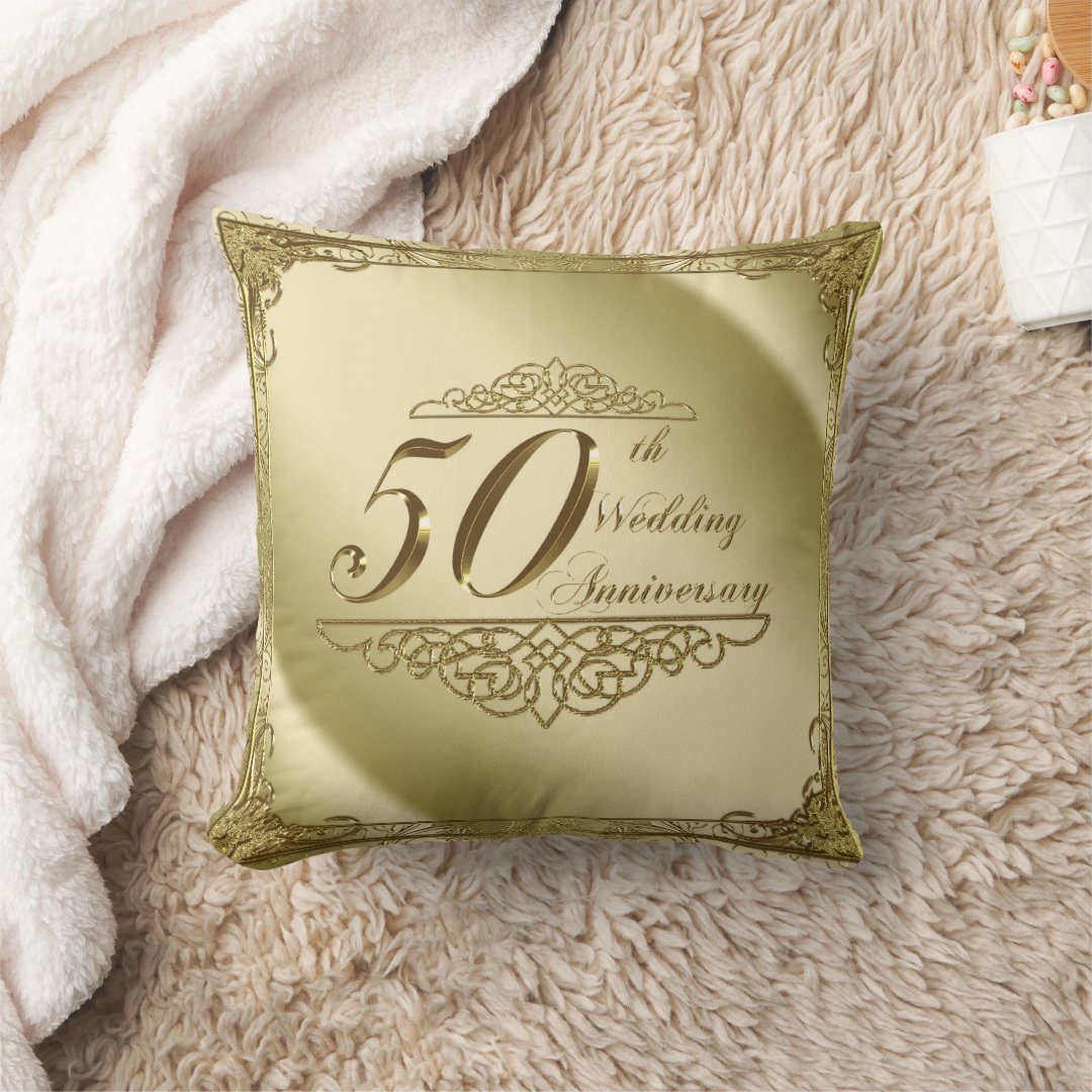 50th Wedding Anniversary Throw Pillow Zazzle
