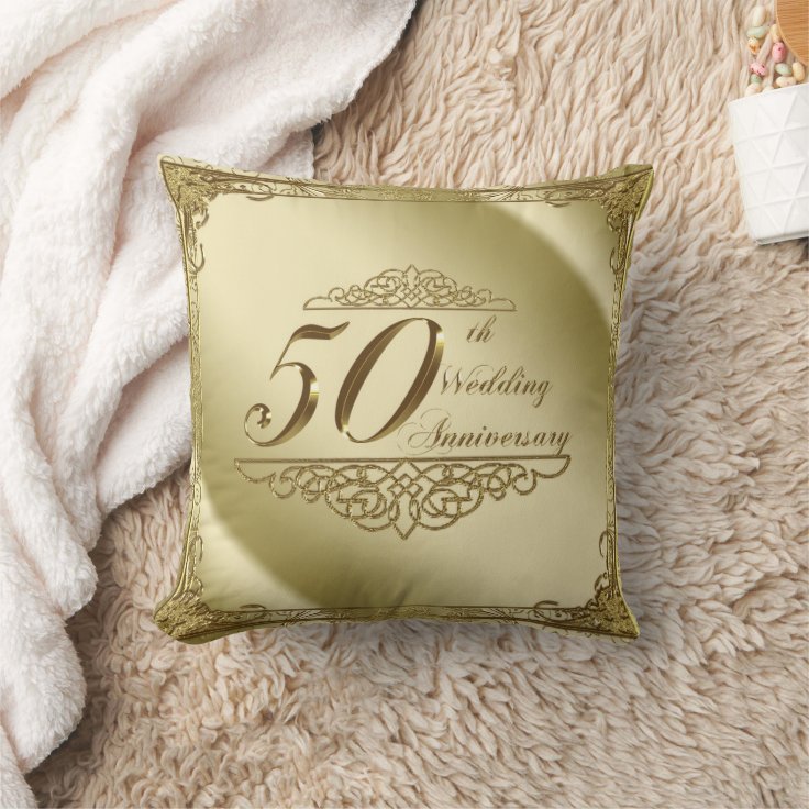 50th Wedding Anniversary Throw Pillow Zazzle