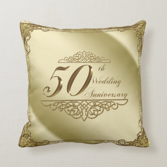 50th Wedding Anniversary Throw Pillow