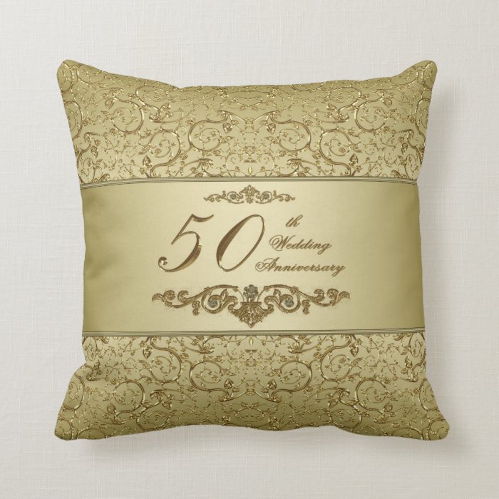 50th Wedding Anniversary Throw Pillow Zazzle