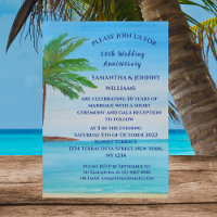 50th Wedding Anniversary Tropical Beach Coastal