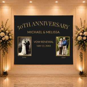 50th Wedding Anniversary Vow Renewal Backdrop