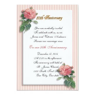 50th Anniversary  Vow  Renewal Invitations Announcements 