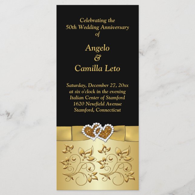 50th Wedding Anniversary Vow Renewal Program (Front)