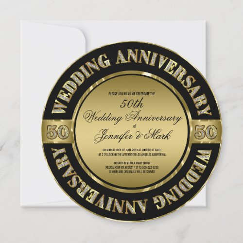 50th Wedding Anniversary_Wedding Horse  Carriage Invitation