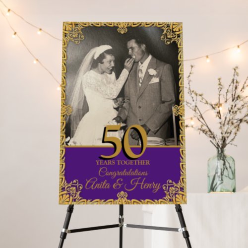 50th Wedding Anniversary Welcome Sign