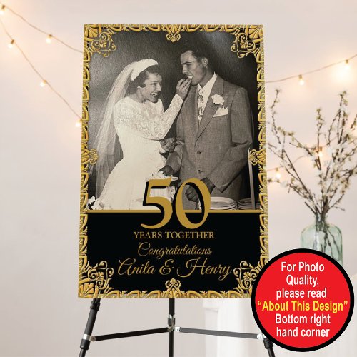 50th Wedding Anniversary Welcome Sign