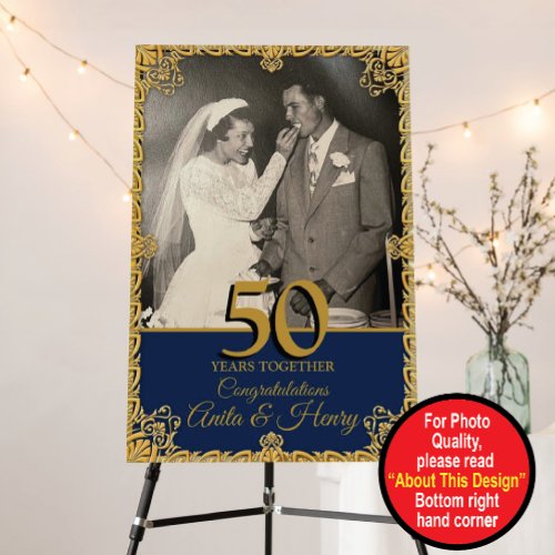 50th Wedding Anniversary Welcome Sign
