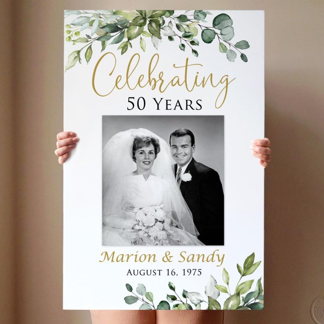 50th Wedding Anniversary Welcome Sign with Photo (Creator Uploaded)