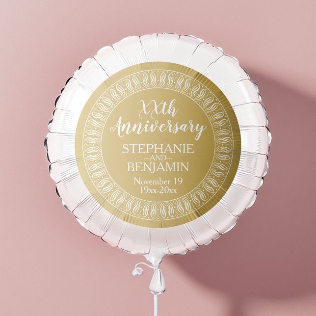 50th Wedding Anniversary with Fancy Border Balloon (Custom Wedding Anniversary Balloon)