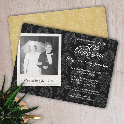50th Wedding Anniversary with Vintage Photo
