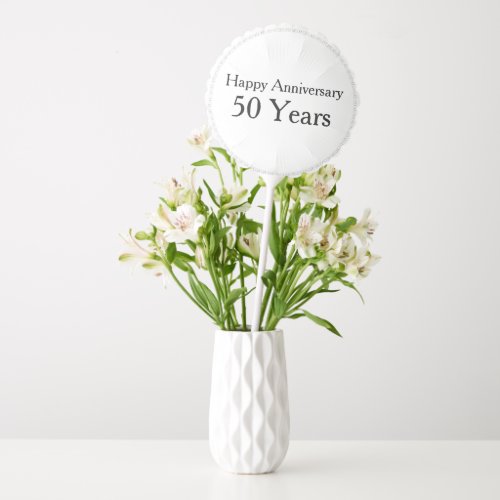 50th Wedding Anniversary XO Monogram Wedding Balloon