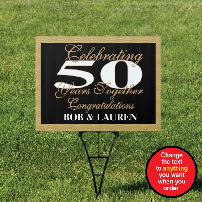 50th Wedding Anniversary Yard Sign (Creator Uploaded)