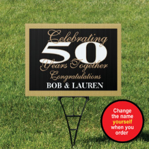 50th Wedding Anniversary Yard Sign