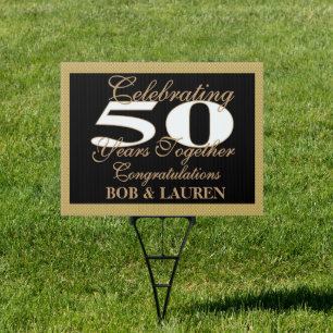 50th Wedding Anniversary Yard Sign