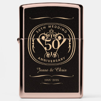 50th Wedding Anniversary Zippo Lighter