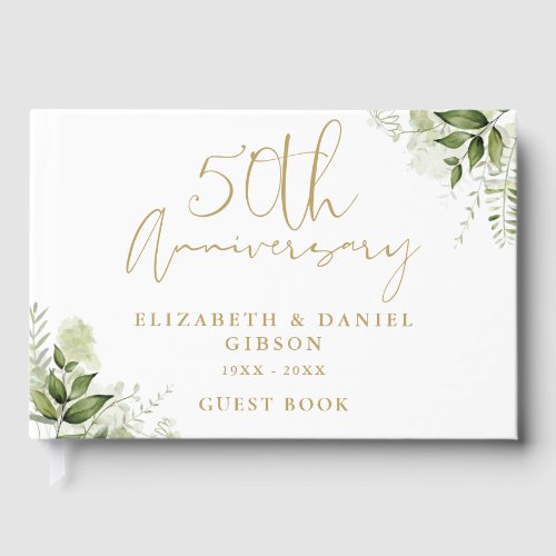 50th Wedding Golden Anniversary Floral Greenery