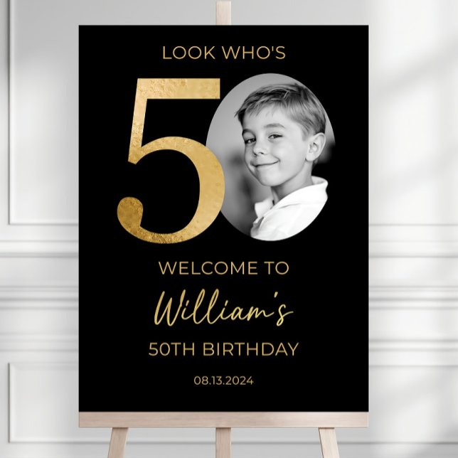 50th Welcome Sign, Look Who's 50 Welcome Sign, Mod Foam Board (Creator Uploaded)