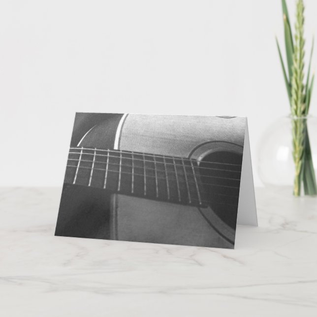 "50th WOULD STRUM U A TUNE BUT DONT KNOW SAD SONG" Card (Front)