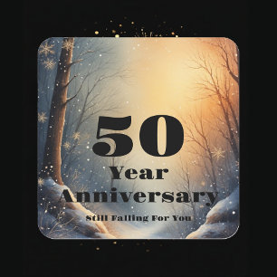 50th Year Anniversary Still Falling For You Bond  Square Sticker