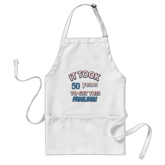 50th year birthday designs adult apron