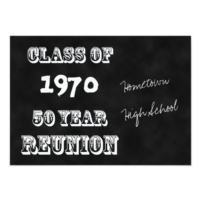 50th_year_class_reunion_vintage_chalkboard_card rd0b1c450427b46a8b666b80a36d49673_zkrqs_700