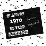 50th Year Class Reunion Vintage Chalkboard Invitation at Zazzle