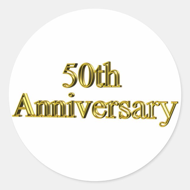 50thanniversary17t classic round sticker (Front)