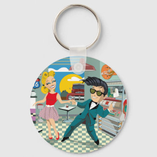 50ties rock & roll sleutelhanger keychain