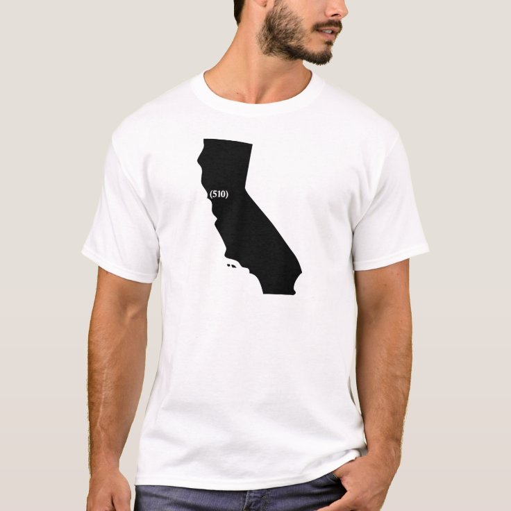 510 Area Code, California, Bay Area T-Shirt | Zazzle