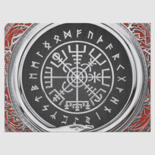 [510] Vegvisir - Viking Silver Magic Runic Compass Tissue Paper