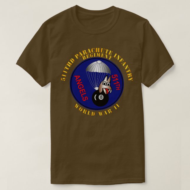 511th PIR 11th Div WWII T-Shirt (Design Front)