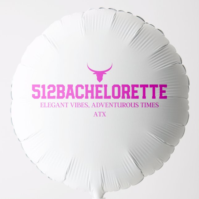 512Bachelorette Custom Balloon | Fun and Festive  (Front)
