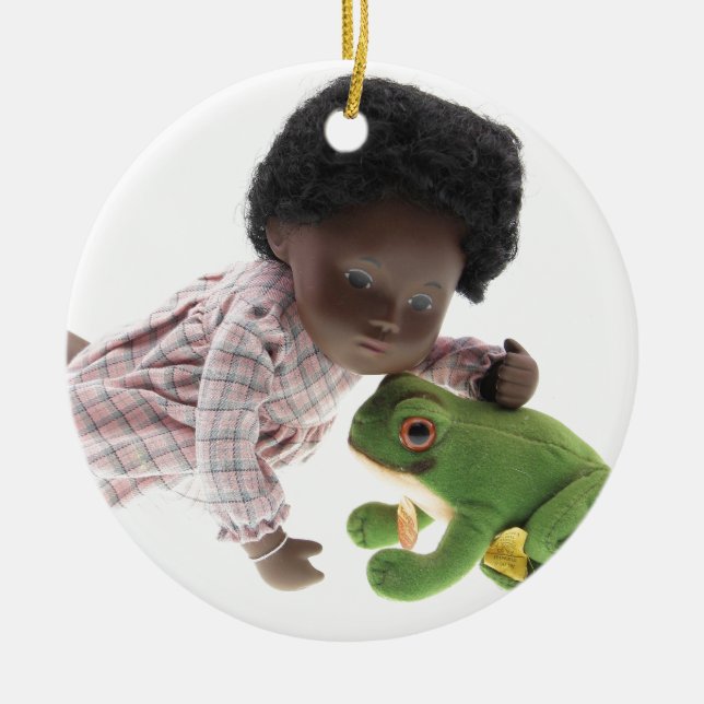 519 Sasha Cara Black  Baby Ornament (Front)