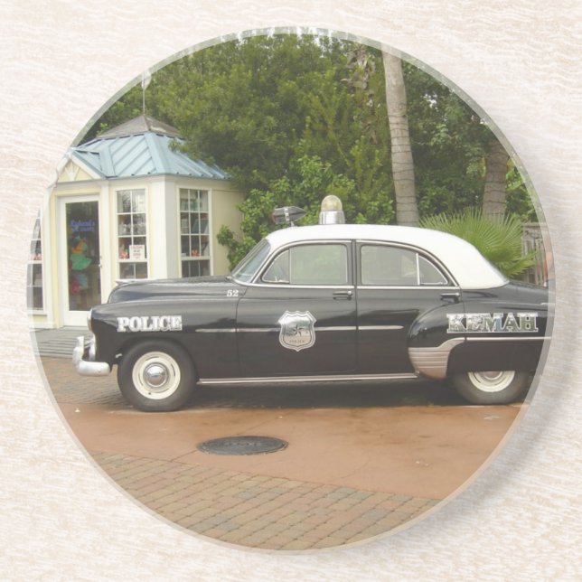 '51 Chevrolet Police Car Drink Coaster (Front)