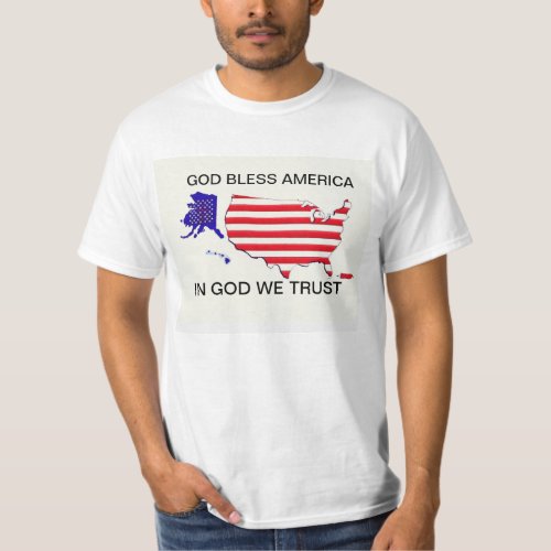 51 STAR FLAGMAP of USA T_Shirt