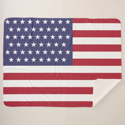 51 Star Flag of the United States of America USA Sherpa Blanket